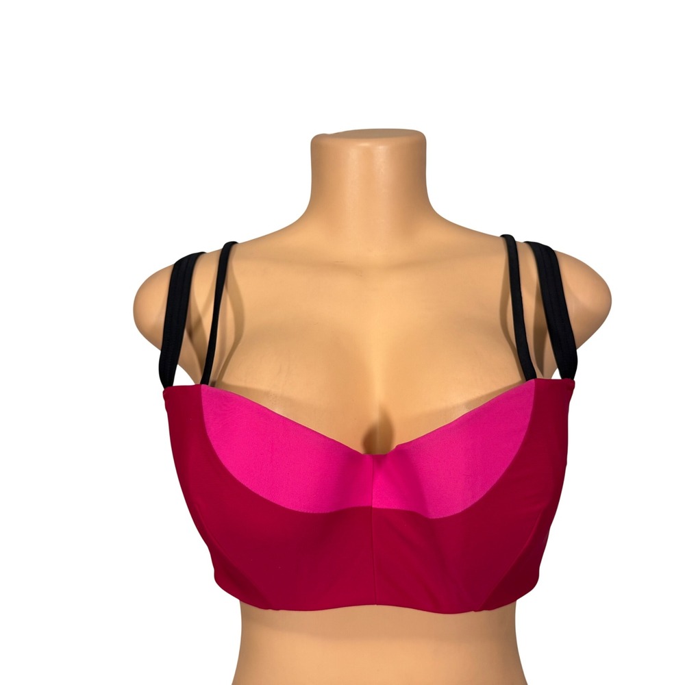 Curvy Kate Subtropic Balcony Bikini Top 40D Cherry Red Pink CS009304PPK NEW